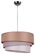 Duolla - Csillár zsinóron TRIO 1xE27/40W/230V átm. 45 cm barna/szürke/ezüst 8338