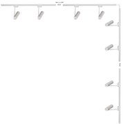 Zuma Line 3587 - LISA sínrendszerbe szerelhető spotlámpa 8xGU10/35W/230V, fehér