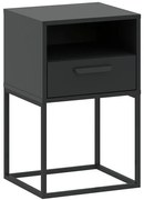 Éjjeliszekrény Fiókkal Sötétszürke Színben CADRO NR5 40 cm PUSH