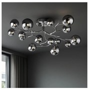 Brilagi - LED Felületre szerelhető csillár MISTEL 15xG9/3W/230V fényezett króm/füstös