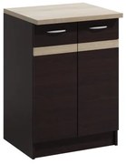 Konyhai Alsószekrény Sötét Sonoma Színben. LIVIA LV-11/D 60