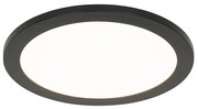 Modern mennyezeti lámpa fekete 30 cm LED-del IP44 - Steve