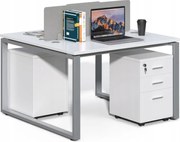 Irodai szett 2 fő részére Houseland Prime Max 01 120 cm fehér