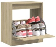 sonoma tölgy színű szerelt fa cipőszekrény 60 x 42 x 69 cm