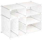 DIVERO Fiókos állvány 57 x 71 x 37 cm átlátszó