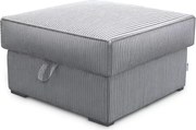 Taburet SMART COSARO XL tárolóhellyel 71x71 cm, világosszürke
