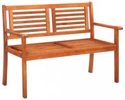 kétszemélyes tömör eukaliptuszfa kerti pad 120 cm