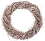 Szálas koszorú szürkésbarna, átmérő 30 cm