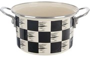 Orion Smaltovaný hrnec Šachovnice Lem , 2 l, pr.18 cm, 18 cm átmérőjű