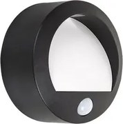 Kültéri led fali lámpa mozgásérzékelővel 1,5w 50lm 3000k fekete amarillo
