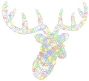 Rénszarvas fej 140 LED-del színes 60 cm Akril
