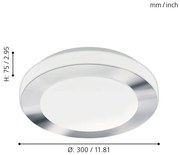 Eglo 95282 - LED CAPRI fürdőszobai lámpa LED/11W/230V IP44
