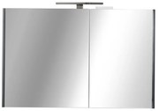 TMP SHARP - FEKETE - Tükrös fürdőszobai szekrény - 100 cm