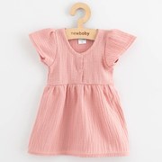 Baba muszlin ruha New Baby pink, vel. 62 (3-6 h)