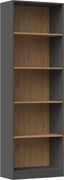 R60 polcos szekrény, antracit-tölgy