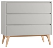 Szürke alacsony gyerek komód 100x52,5 cm Swing – Pinio