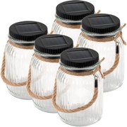 Napelemes világítás készlet 3 LED műanyag  5 db meleg fehér