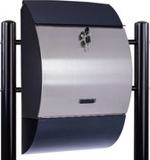 STILISTA Postaláda állvánnyal acél 33 x 17 cm