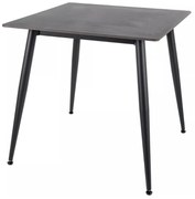 Étkezőasztal RION 80x80 cm kerámia asztallappal, fekete márvány