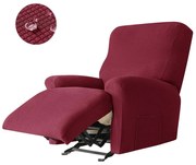 Relax Fotel Huzat (enyhén vízlepergető, 1 üléses, bordó, rugalmas)