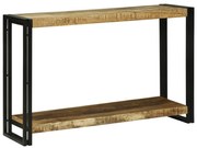 Konzolasztal 120x33x75 cm Tömör Durva Mangófából