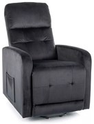 Lennox II Velvet állítható fotel, fekete