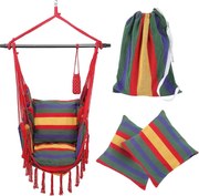 MIADOMODO Függő hintaszék kintre-bentre színes