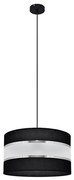Csillár zsinóron HELEN 1xE27/15W/230V á. 35 cm fekete/szürke