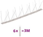 6 db 3 m-es 5-soros rozsdamentes acél madár- és galambtüske