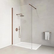 Walk-in || Rose Gold zuhanyfal 90, 200cm, 8mm, NANO