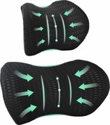 vidaXL Párna szett Egyszínű Állítható 2 pcs Fekete Memóriahab