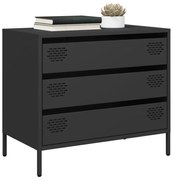 fekete hidegen hengerelt acél tálalószekrény 68x39x58,5 cm