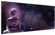 Kép - Buddha az élet virágaival (120x50 cm)