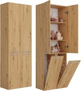 2K DD fürdőszoba szekrény, tölgy