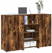 recepciós pult füstös tölgy 155x50x103,5 cm szerelt fa