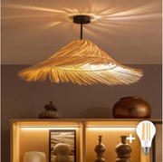 Brilagi - LED felületre szerelt csillár CERIA BOHO 1xE27/60W/230V átmérő 70 cm fekete/bézs