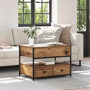 Dohányzóasztal fiókkal Régi fa 70x50x50cm Faanyag