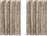 vidaXL Bársonyfüggönyök 2 pcs pezsgőszín 175 x 140 cm Bársony