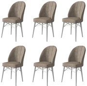 Ritim Cappuccino and White étkezőszék szett, 6 db