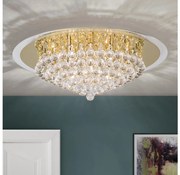 Orion DLU 2378/9/62-Kristály mennyezeti lámpa GLORIA 9xG9/40W/230V átm. 62 cm arany