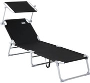 Casaria® Hawaii alumínium nyugágy - antracit
