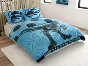 Ragyogó pamut ágyneműhuzat JURASSIC WORLD kék Ágyneműhuzat mérete: 70 x 90 cm | 140 x 200 cm