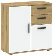 BASIC TWO Komód Tölgy/Fehér Színben 70 cm