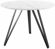 Tetis étkezőasztal, 100 cm átmérő, márvány / fekete