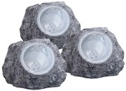 Globo Solar 3302-3 napelemes világító kövek, 3 db, 3x2x0,06W LED