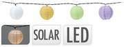 ProGarden napelemes lánc színes LED lámpákkal, 3 m, meleg fehér
