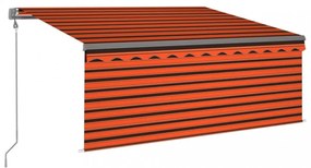narancssárga-barna automata napellenző redőnnyel 3 x 2,5 m