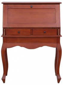 barna tömör mahagóni titkári íróasztal 78 x 42 x 103 cm