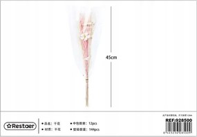 Szárított Virágok Rózsaszín 45cm Lakberendezés