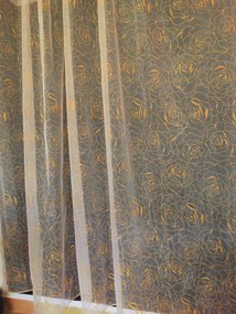 Mg Függöny Sellő organtin Fehér Bézs 280cm lengyel 2,5mb K